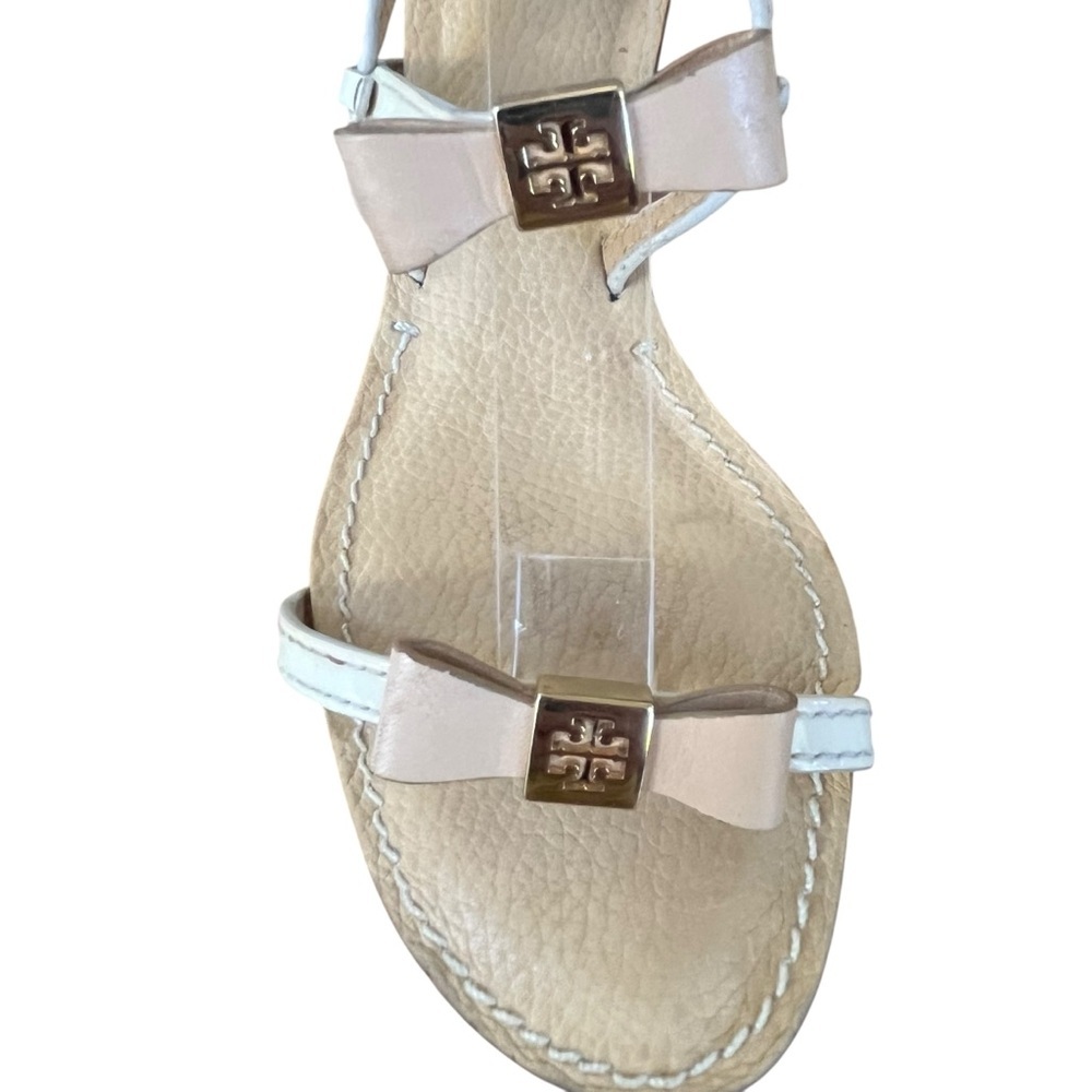 Tory Burch Tan Strappy Heels with Bow - Picture 3 of 12
